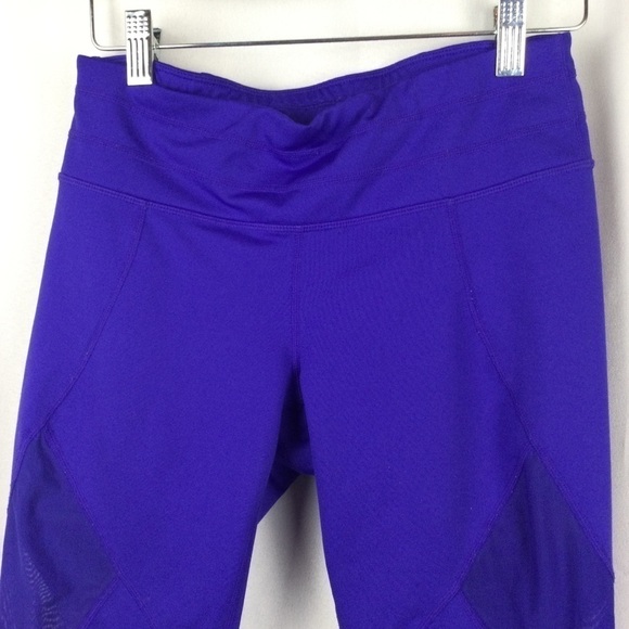 Athleta mesh Sonar Capri Leggings Size Small Purple - Picture 5 of 7